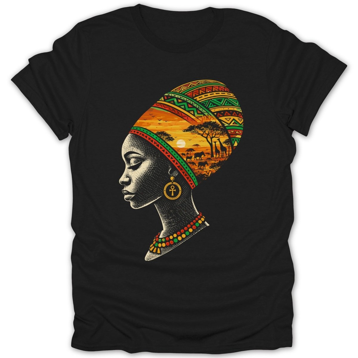 Queen Savanna Head Wrap Tee - Zion Threadz