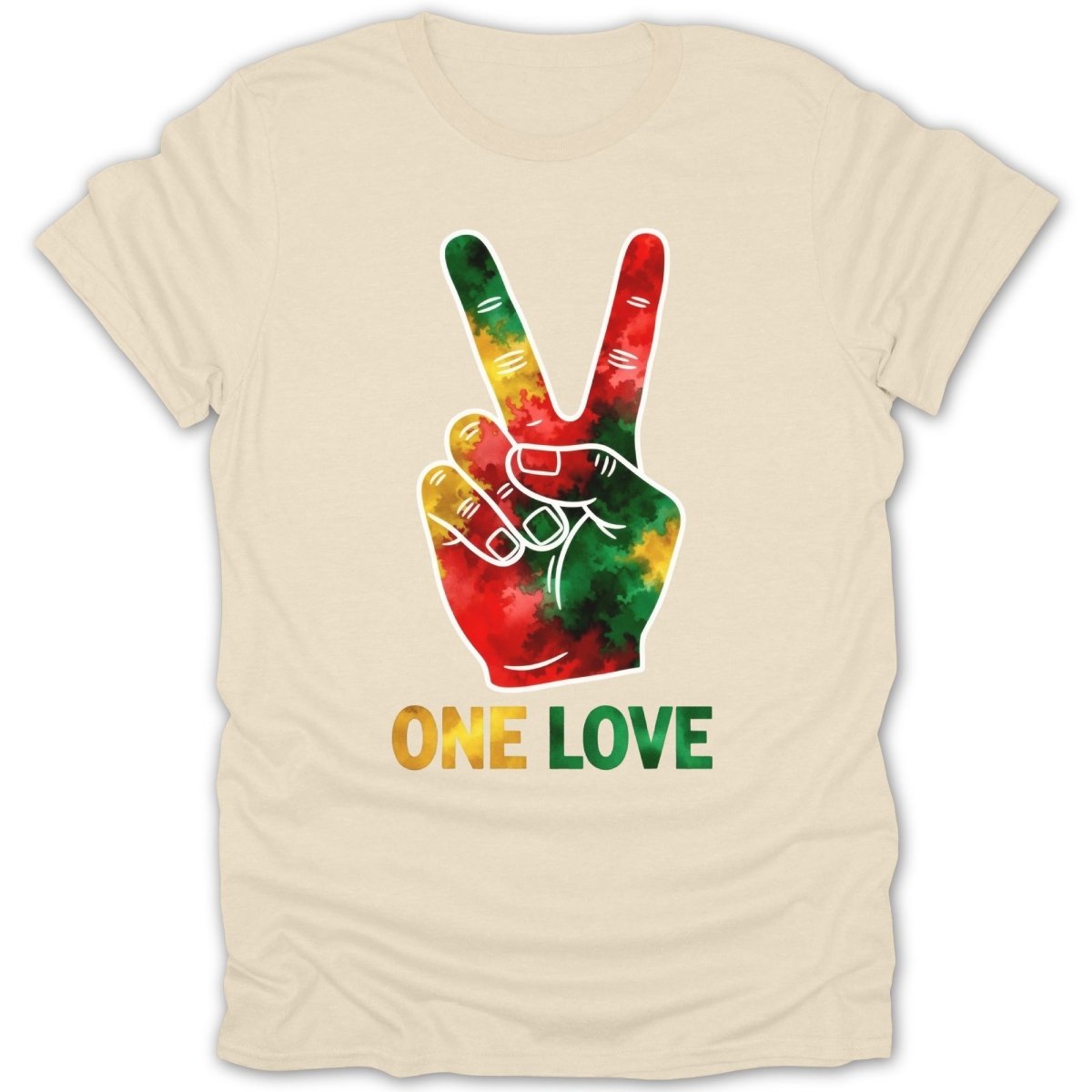 Rasta Peace Sign One Love Tee - Zion Threadz