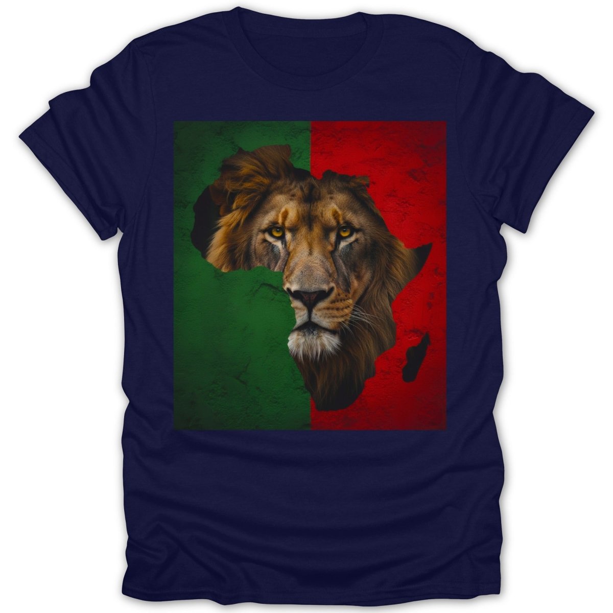 Majestic Lion Africa Map Tee - Zion Threadz