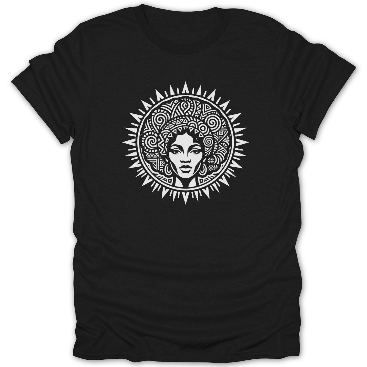 Radiant African Woman Sunburst Tee - Zion Threadz