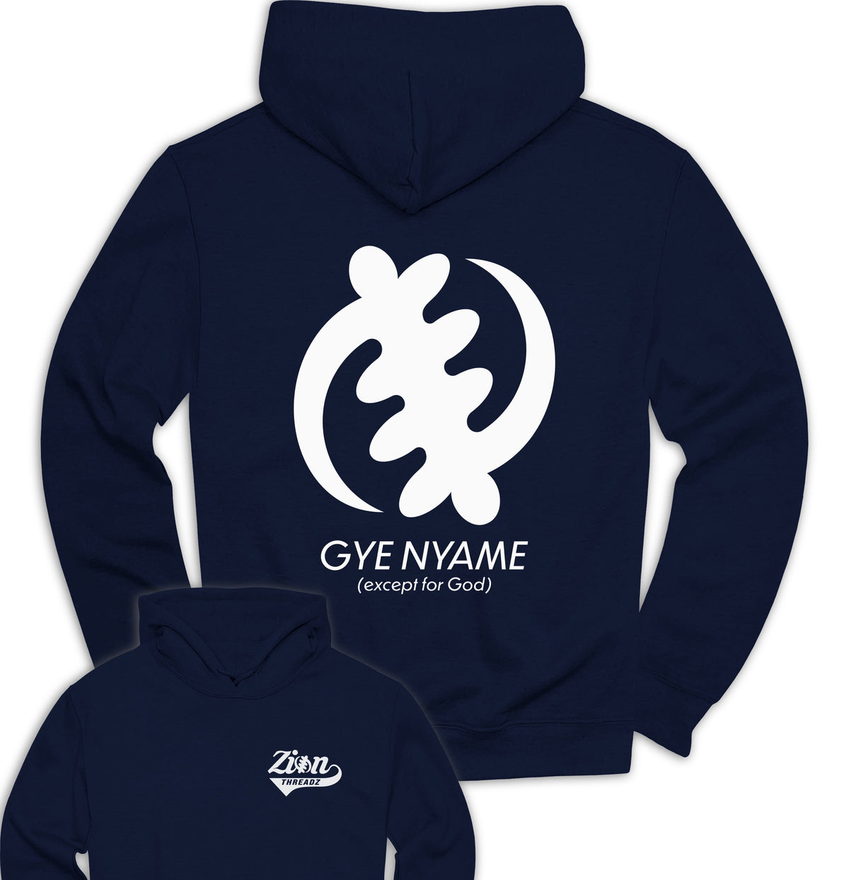 Gye Nyame Design Hoodie with Unique Graphic Back Print