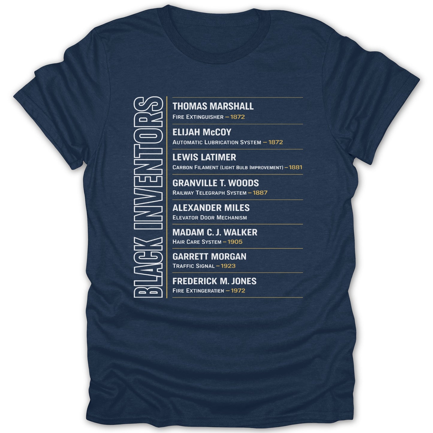 Black Inventors with Inventions Tee-Shirt