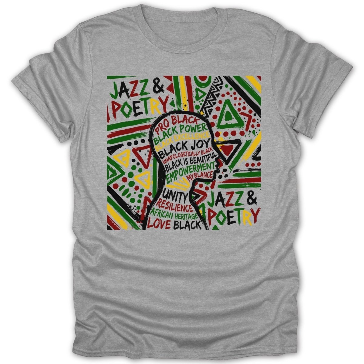 Jazz Poetry Black Power Tee - Zion Threadz