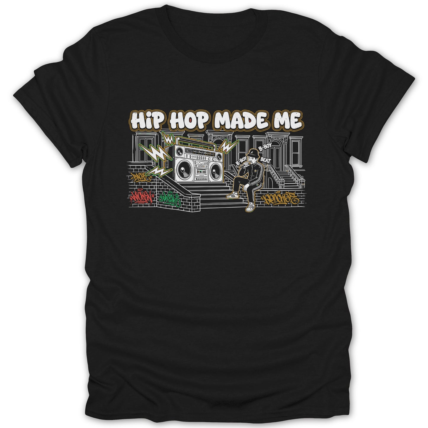 Hip Hop Made Me Graphic Tee Urban Streetwear T-Shirt