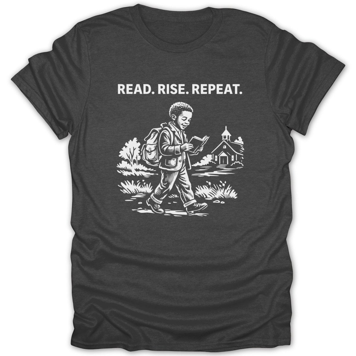 Black Boy Read Rise Repeat Tee - Zion Threadz