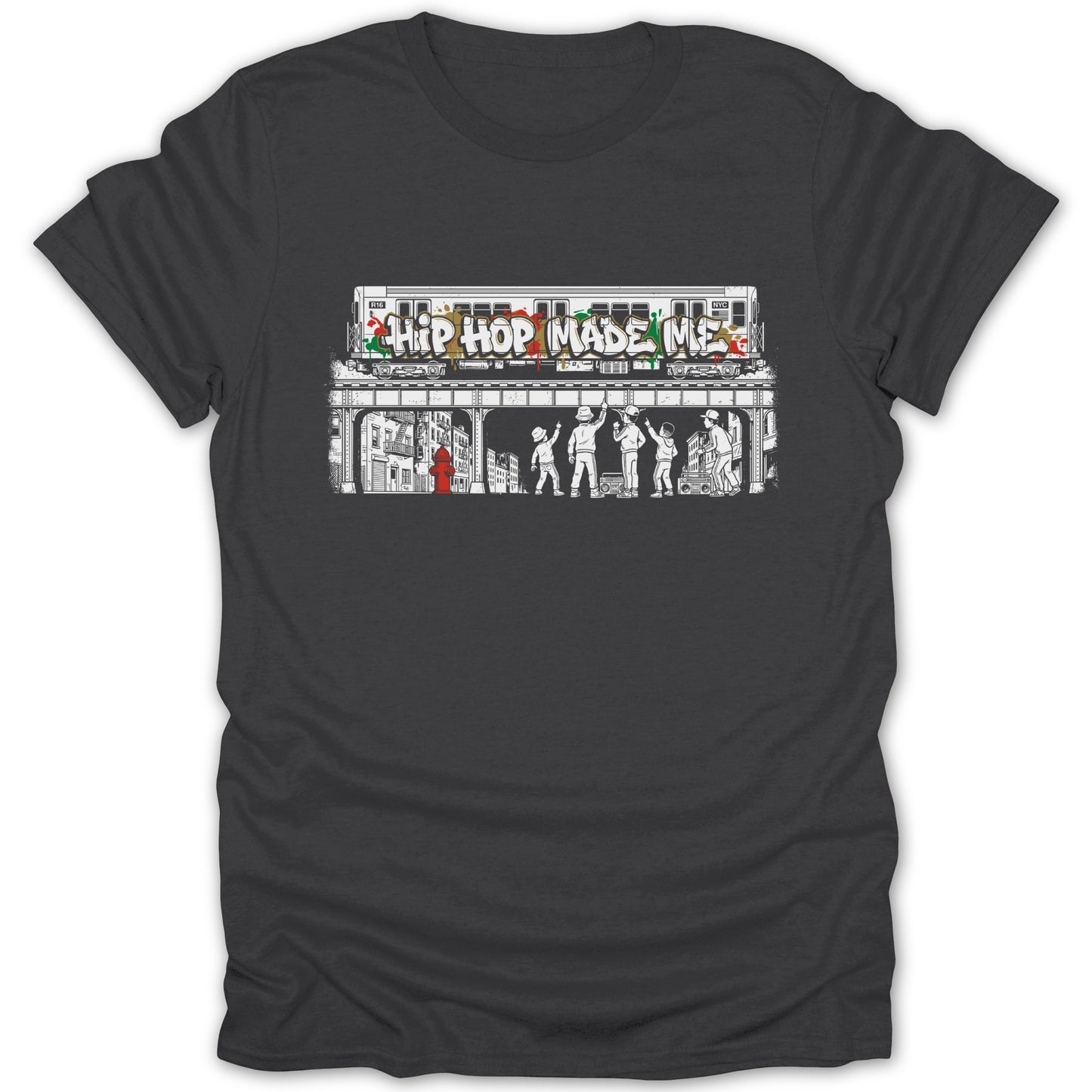 Hip Hop Made Me Graffiti Subway Art T-Shirt