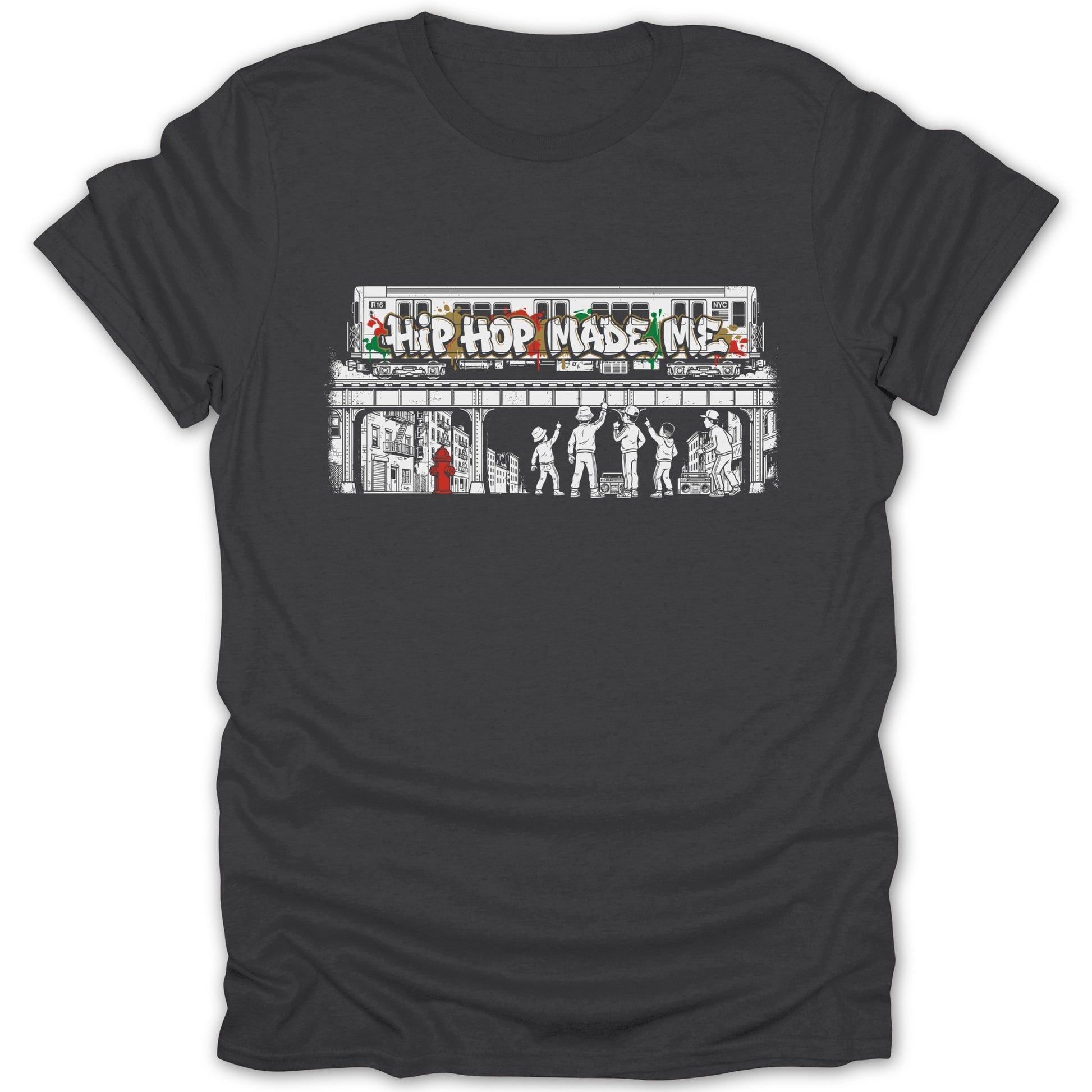 Hip Hop Made Me Graffiti Subway Art T-Shirt