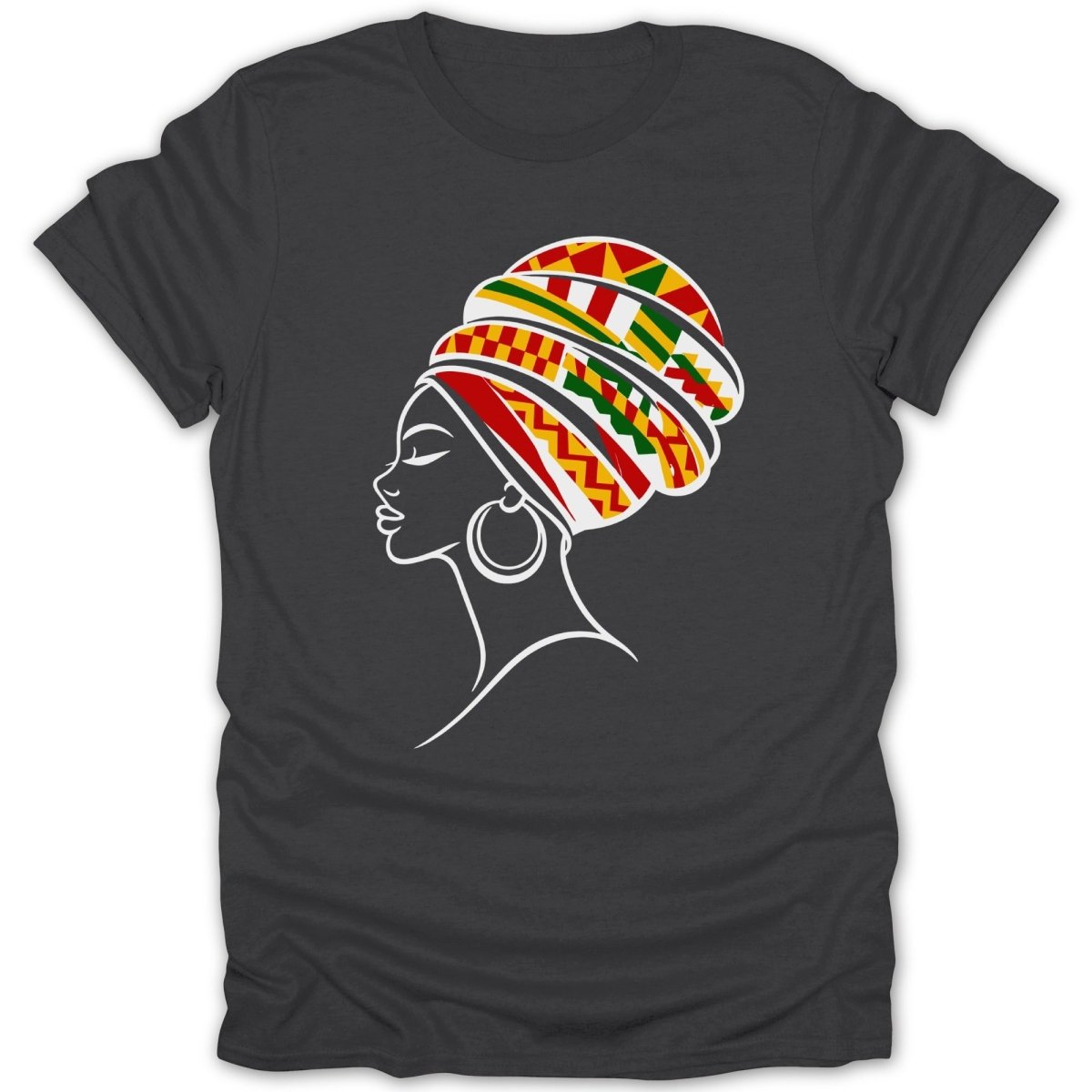 African Queen Vibrant Head Wrap Tee - Zion Threadz