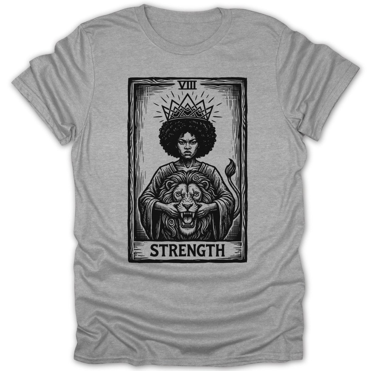 Strength Woman And Lion Tee - Zion Threadz