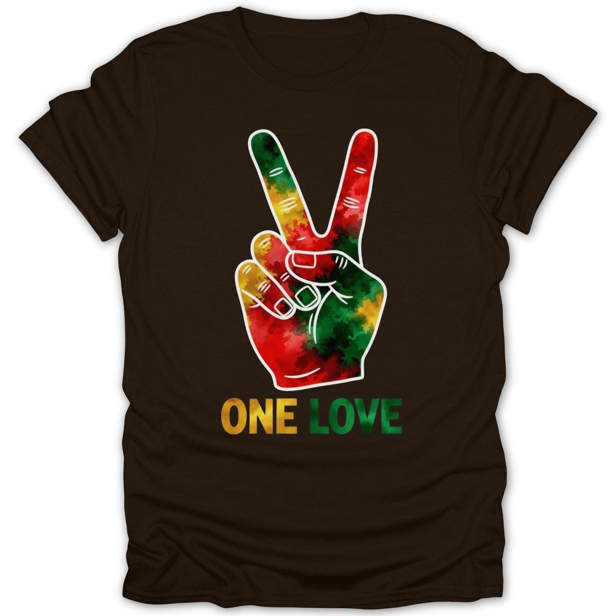 Rasta Peace Sign One Love Tee - Zion Threadz