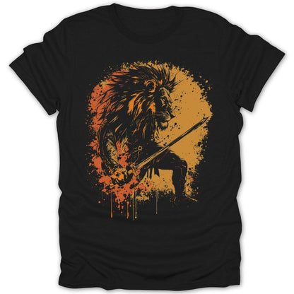 Lion Warrior Grunge Tee - Zion Threadz