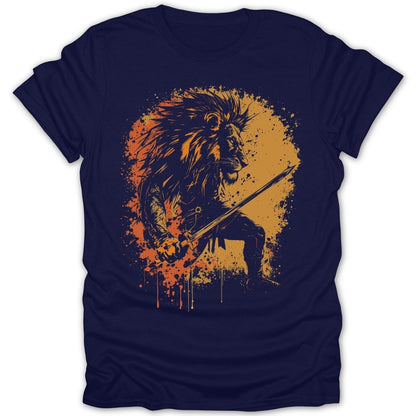 Lion Warrior Grunge Tee - Zion Threadz