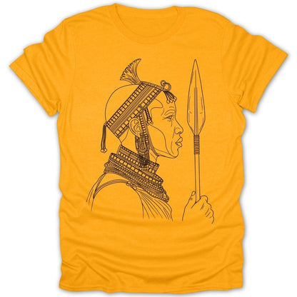 Maasai Warrior Silhouette Tee - Zion Threadz