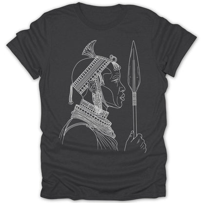 Maasai Warrior Silhouette Tee - Zion Threadz