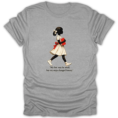 Black silhouette of a girl in a dress and bow holding a book with text.