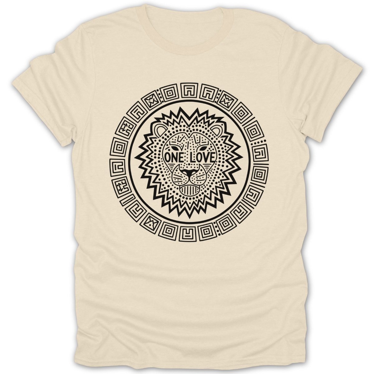 One Love Lion Tribal Tee - Zion Threadz