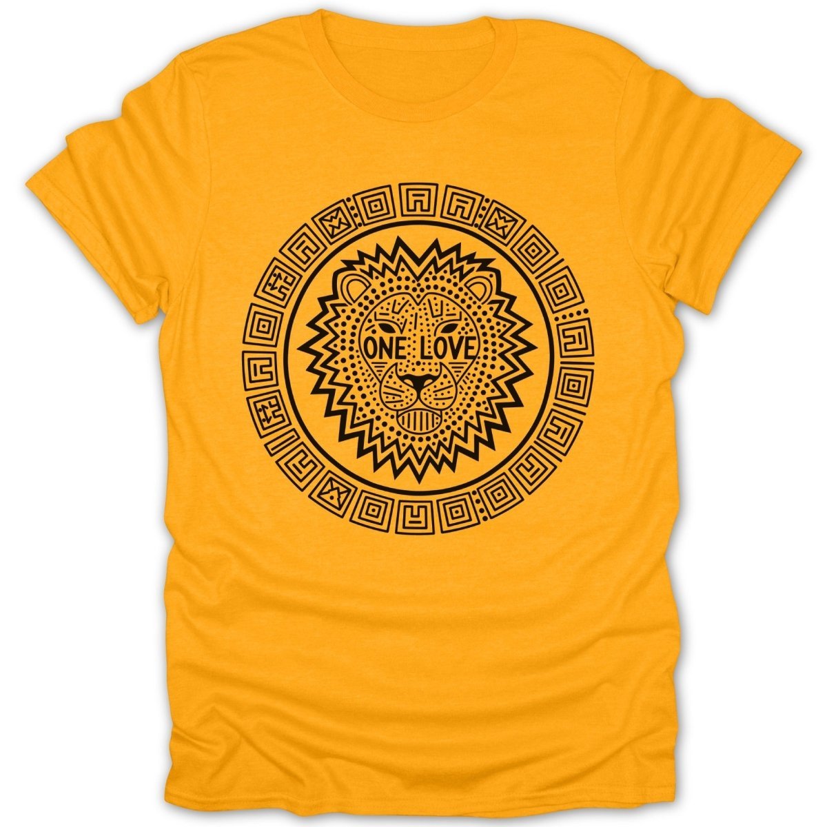 One Love Lion Tribal Tee - Zion Threadz