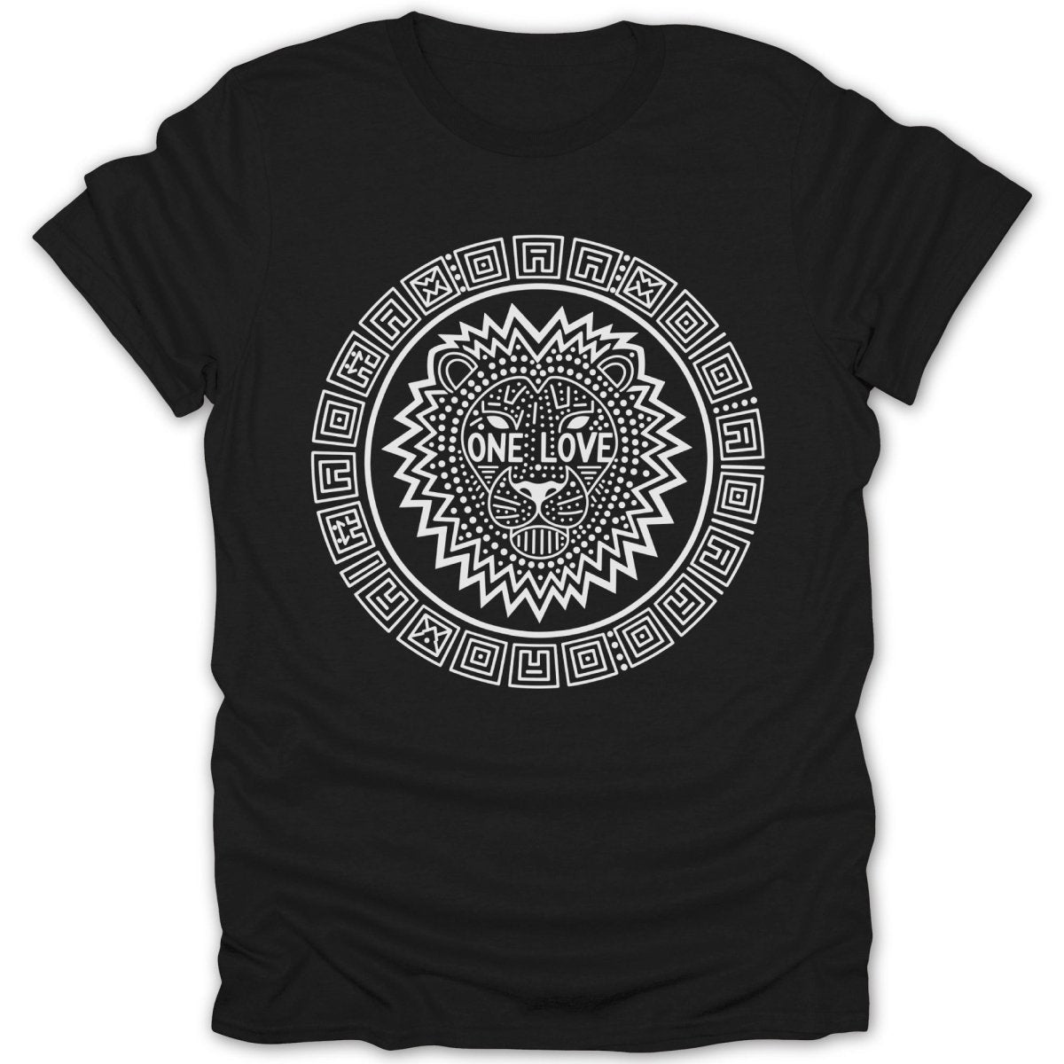 One Love Lion Tribal Tee - Zion Threadz