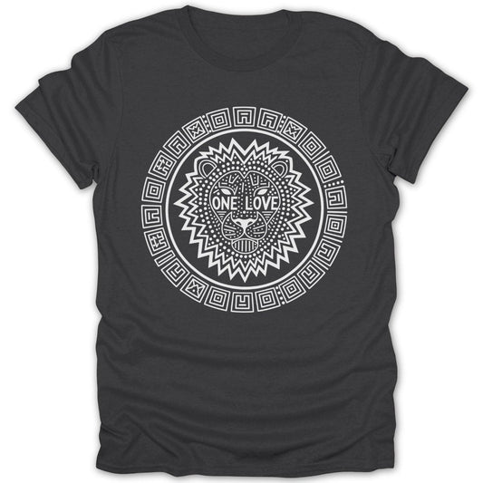 One Love Lion Tribal Tee - Zion Threadz