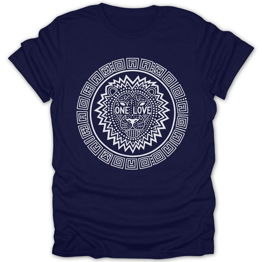 One Love Lion Tribal Tee - Zion Threadz