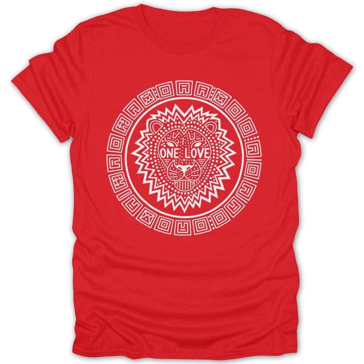 One Love Lion Tribal Tee - Zion Threadz