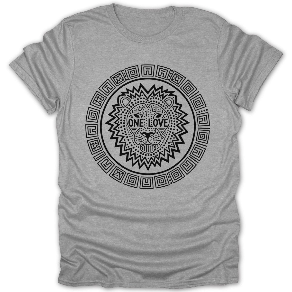 One Love Lion Tribal Tee - Zion Threadz