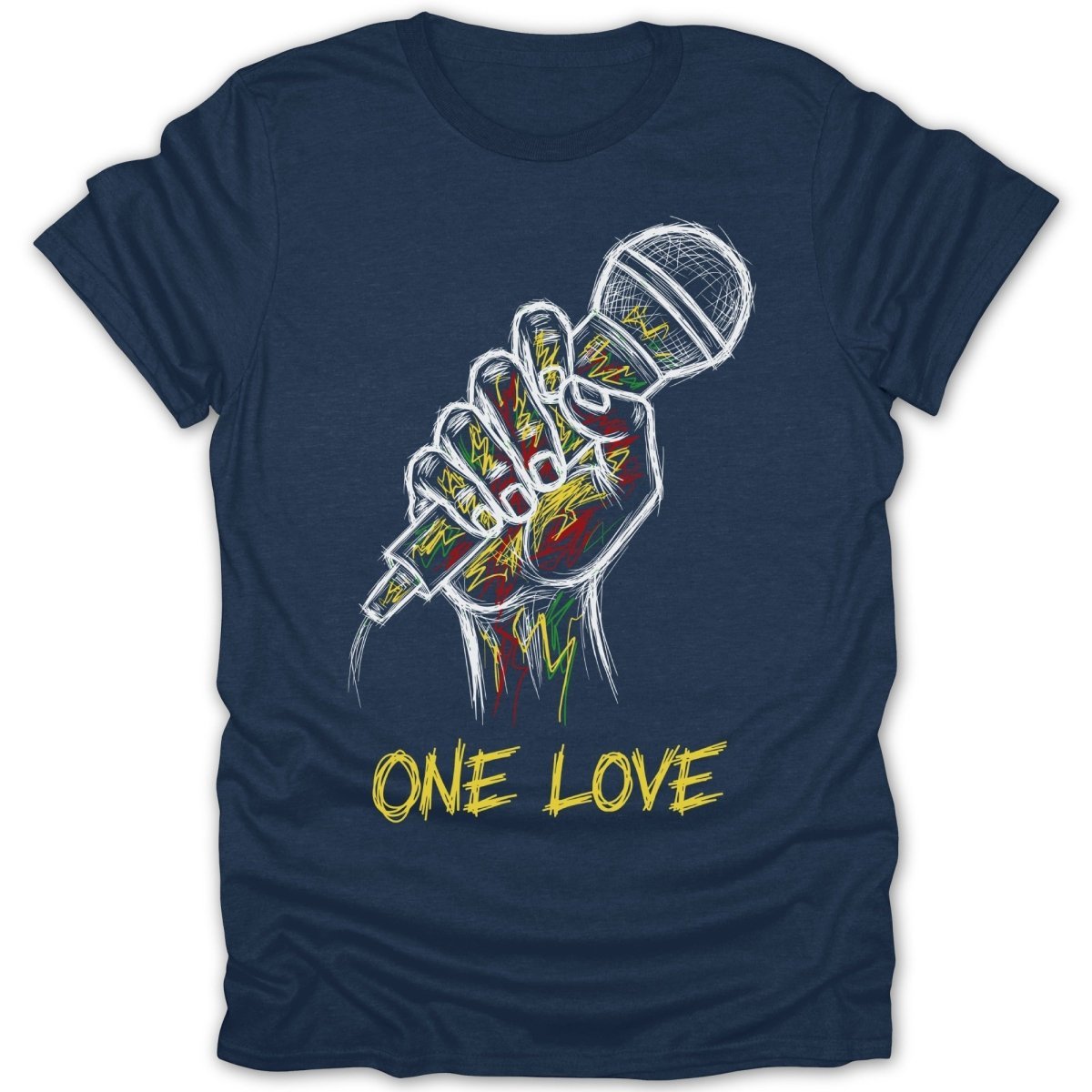One Love Mic Sketch Tee - Zion Threadz