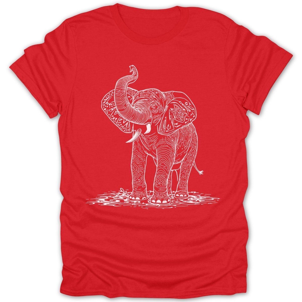 Ornate Elephant Line Art Tee - Zion Threadz
