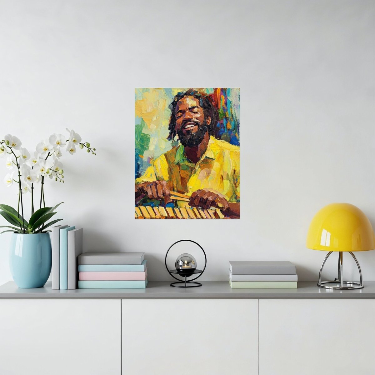 Pianist Man Playing Music Expressionism Style Poster - Zion Threadz