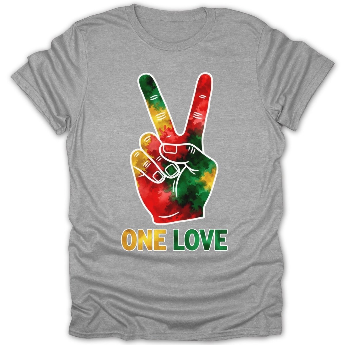 Rasta Peace Sign One Love Tee - Zion Threadz