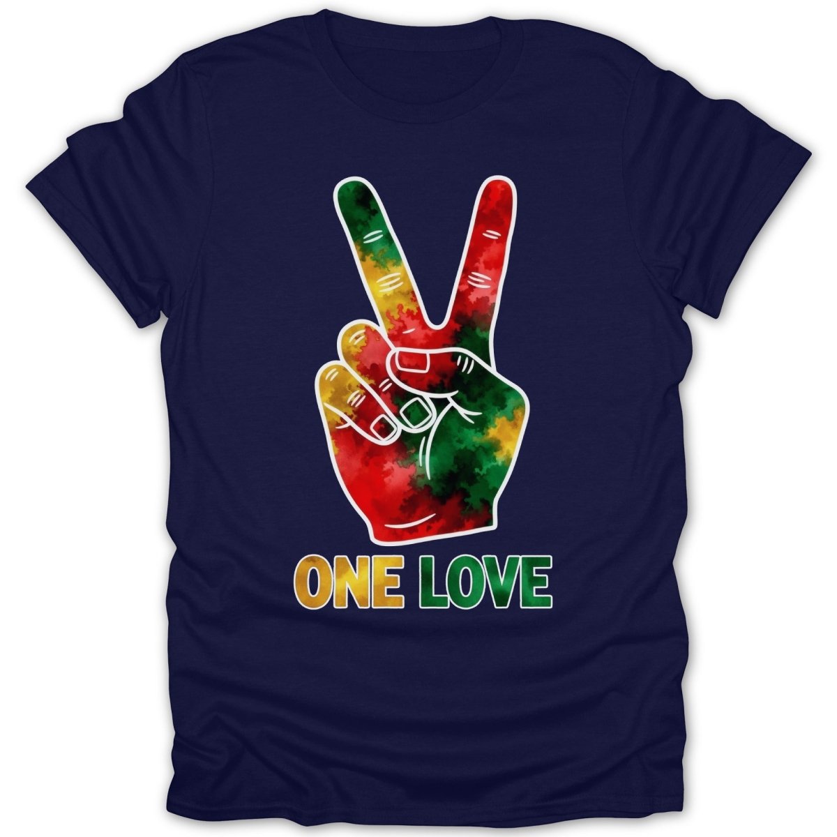 Rasta Peace Sign One Love Tee - Zion Threadz