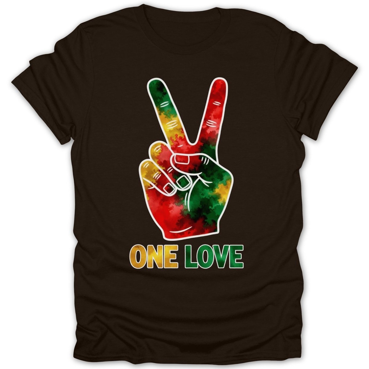 Rasta Peace Sign One Love Tee - Zion Threadz