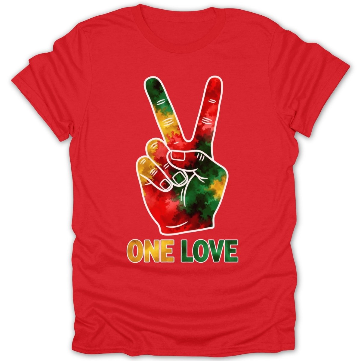 Rasta Peace Sign One Love Tee - Zion Threadz