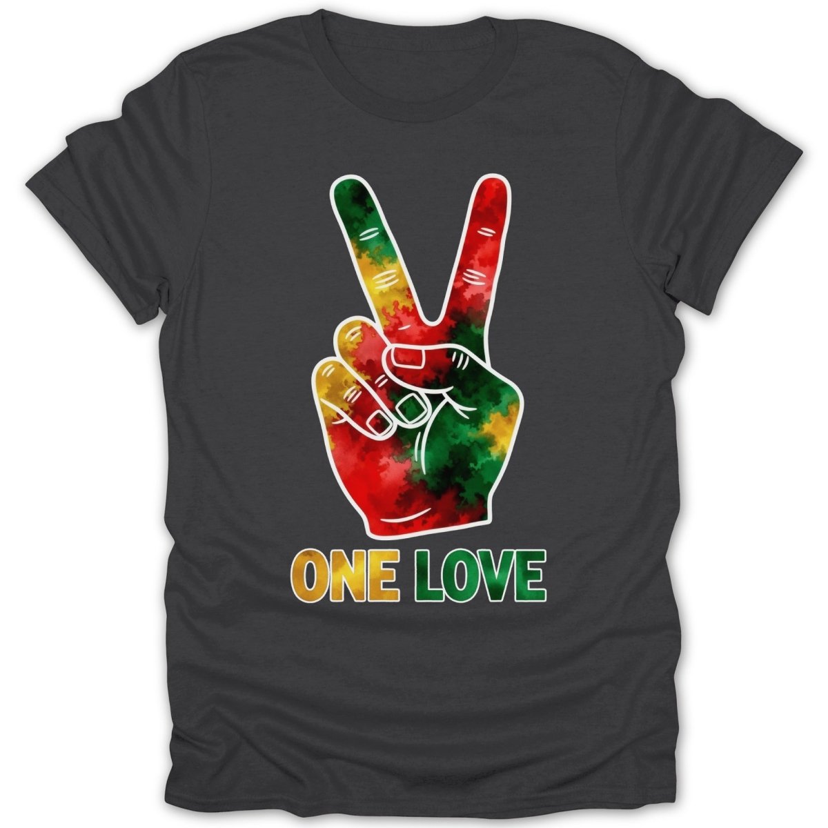 Rasta Peace Sign One Love Tee - Zion Threadz
