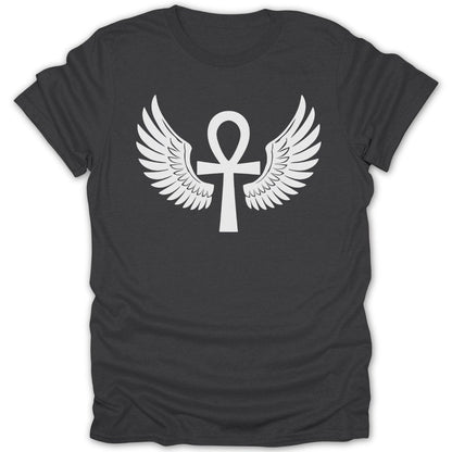 Winged Ankh Symbol Tee - Zion Threadz