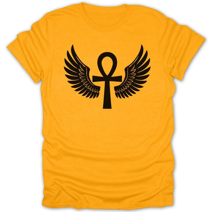 Winged Ankh Symbol Tee - Zion Threadz