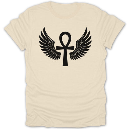 Winged Ankh Symbol Tee - Zion Threadz