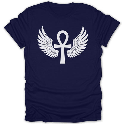 Winged Ankh Symbol Tee - Zion Threadz